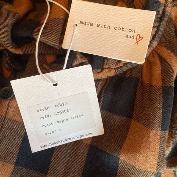 PLAID RUFFLE HEM LONG SLEEVE DRESS IN MAPLE VALLEY Size Small - Picture 10 of 12